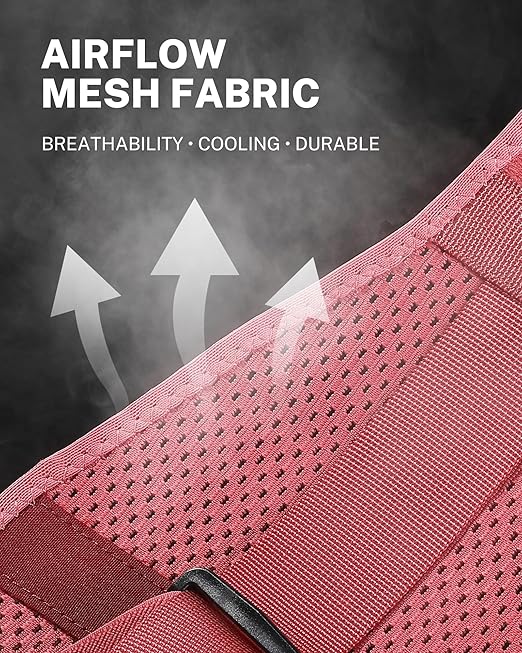Back Brace for Women with Carbon Fiber Splints, Ergonomic Curved Spine Support, Breathable Air Mesh, Lightweight Back Brace for Lower Back Pain Women, Posture, Lifting, Sciatica, Pink, S
