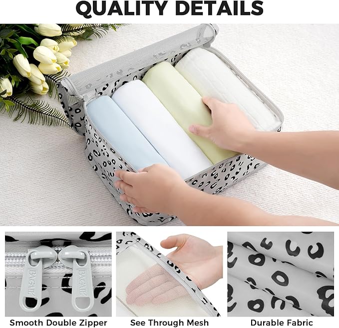 BAGAIL 9 Set Packing Cubes Luggage Packing Organizers for Travel Accessories