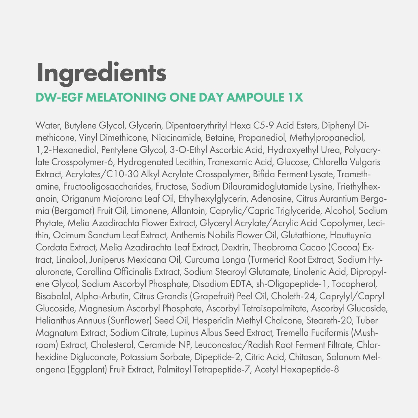 Easydew DW-EGF Melatoning Ampoule 1X - Hydrating Dark Spot Serum with Niacinamide & Glutathione for Uneven Skin - Fast Absorbing Day & Night Ampoule Korean Skin Care (Bottle 1.01 fl oz, EGF 1X)