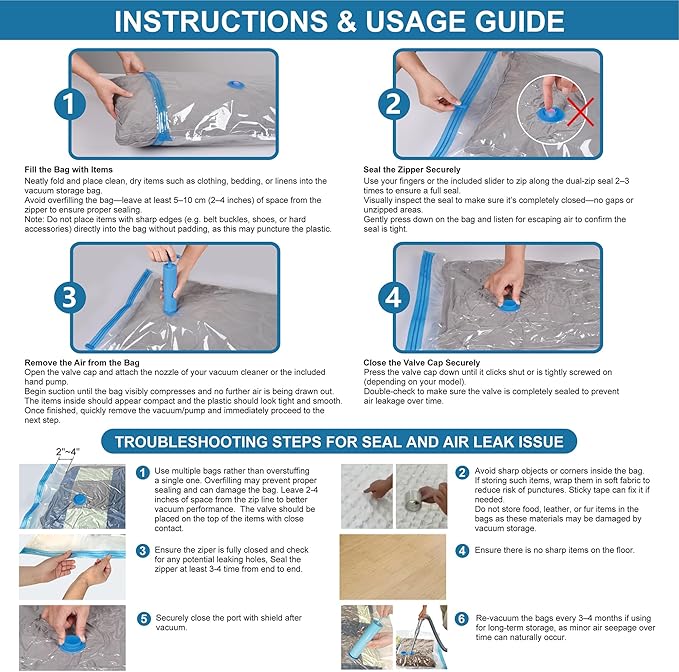 4 Pack XXL Jumbo Vacuum Storage Bags, Extra Large Vacuum Seal Bags for Comforters, Bedding, Blanket Storage, Giant Space Saver Bags for Huge Stuffed Toy(47.2x35 in)