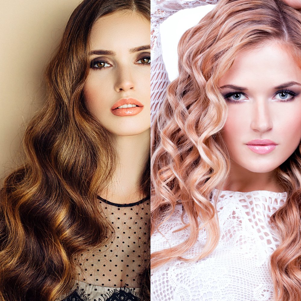 JANYUN 40 Pcs Pink Magic Hair Rollers Include 20pcs Large Silicone Curlers and 20pcs Small Silicone Curlers