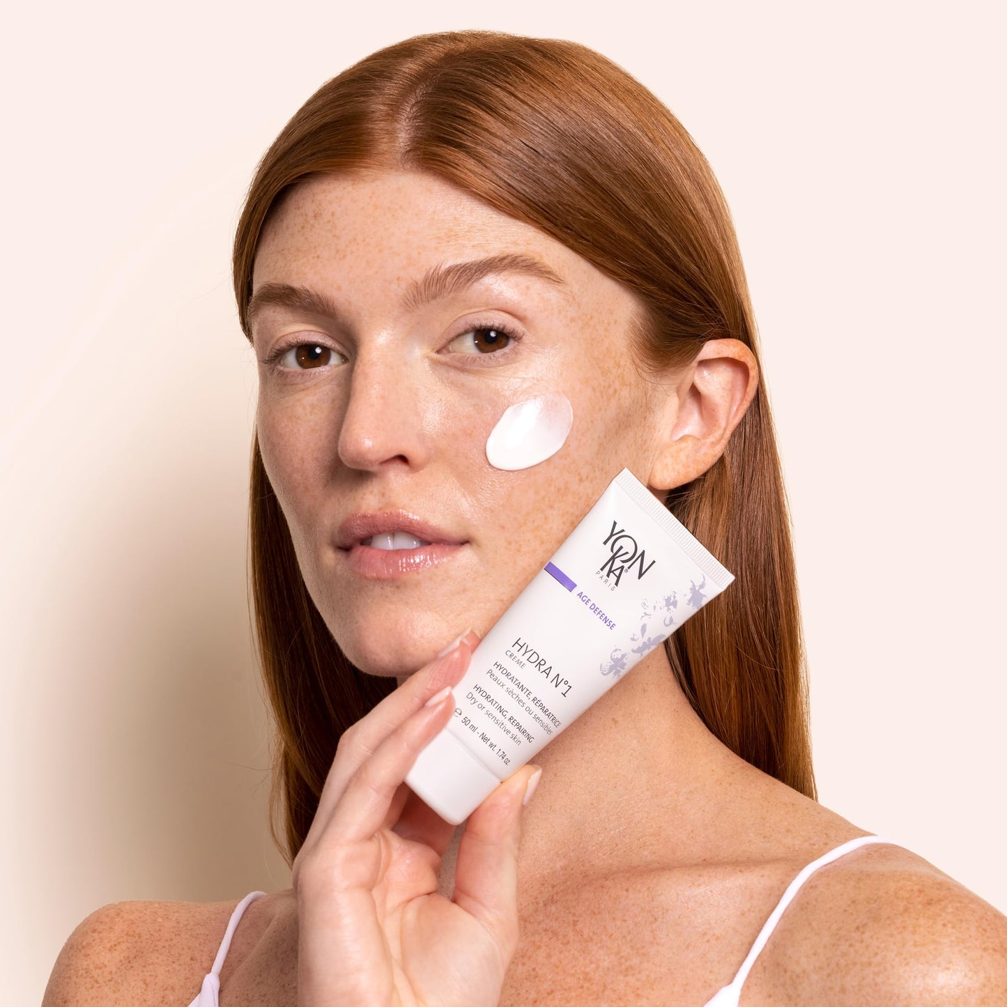 Yonka Daily Reparative Moisturizer, Hydra No. 1 Creme - Rich Anti-Aging Skincare with Hyaluronic Acid, Vitamins A, C & E for Dry Skin, Paraben-Free, 50ml