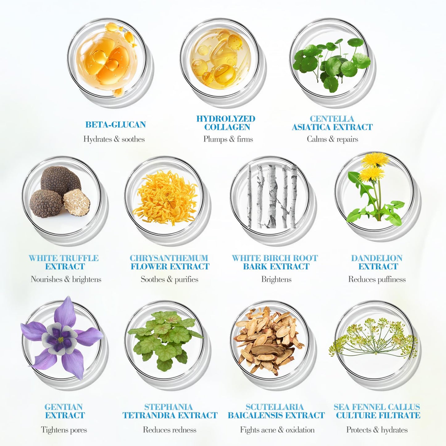 Baby Go Dewy Bio-Collagen‑Peptide Face Mask Sheets – Gleam Foil Intensive Overnight Hydrate Face & Neck Masks for Moisturizing, Firming & Lifting Care – 8 Count(4 Face Masks + 4 Neck Masks)