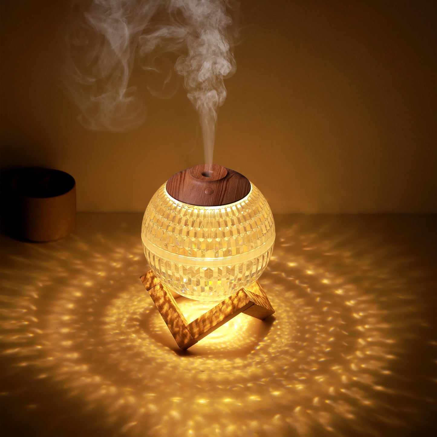 New Home Bedroom Crystal Ball Humidifier Planet Desktop Colorful Atmosphere Light Night Light