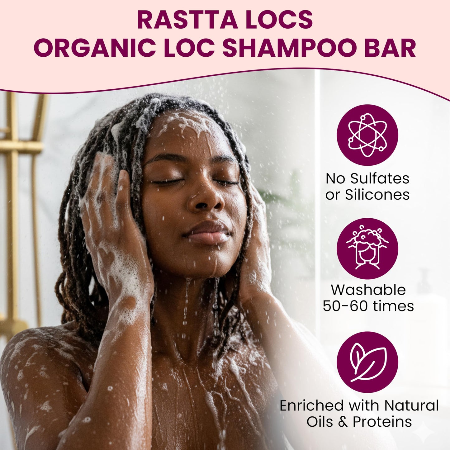 Rastta Locs Organic Loc Shampoo Bar with conditioners made for Locs, Braid, Dreadlocks – Remove Product Buildup & residue Simply with the aid of Rhassoul Clay. Sulfate and Silicone Free (4oz/120g)