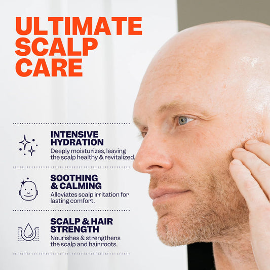 Freebird Scalp Moisturizer - 50mL Refreshing & Soothing Head Lotion, Matte Finish, Anti-Aging Collagen, Hydrating, Non-Greasy Formula, Travel Size, Nourishing Daily Cleanser for Bald Men and Women