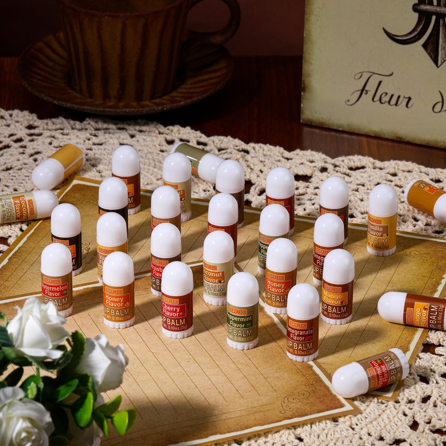 Dimsile 60 Pcs Mini Sunscreen Lip Balms Bulk Spf 30 Lip Balms Sticks with Sunscreen Teacher Nurse Volunteer Employee Appreciation Gifts Bulk Staff Team End of Year Coworkers Gifts for Women Men