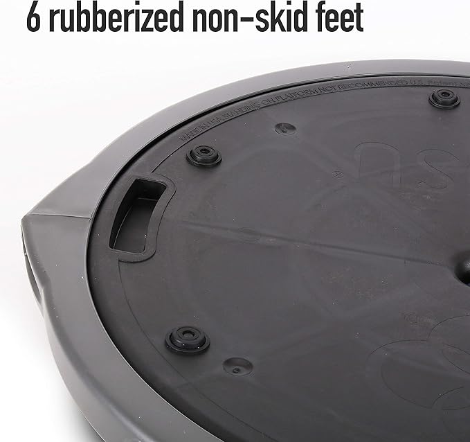 Bosu Balance Ball Exercise Trainer, Home Gym Equipment w/ Guided Workouts & Pump, 26", Blue - Inflatable Fitness Platform for Strength Training, Standing, Balancing, and Core Workout