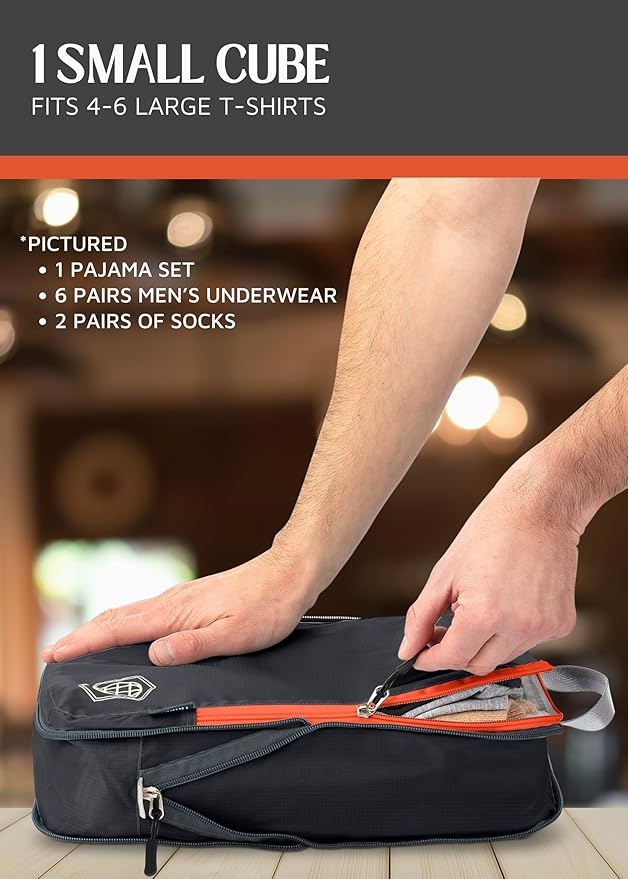 Compression Packing Cubes Set for Travel - Lightweight, Durable Clothes Organizer for Carry-On Luggage and Suitcases by TRIPPED Travel Gear