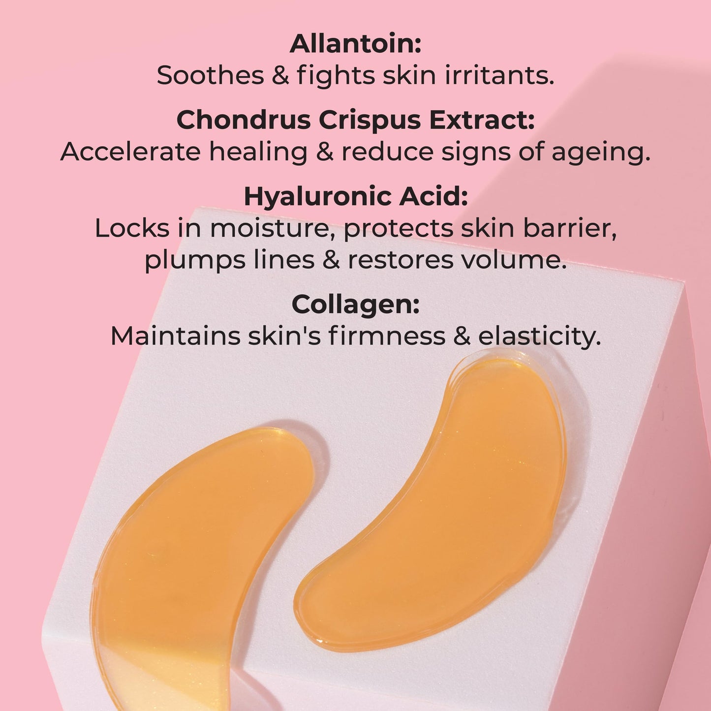 MCoBeauty Age Resist Active Gold Hydrogel Night Repair Eye Patches, Brightening & De-Puffing, with Collagen and Hyaluronic Acid, Vegan, Cruelty Free Cosmetics