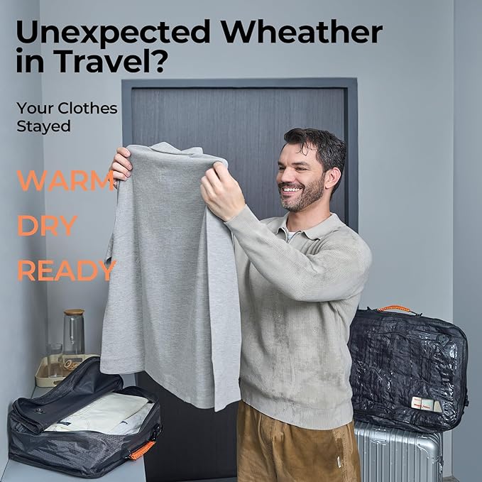 Apex Series Vacuum Bags for Travel Luggage, 180° Open, Reusable Compression Bags for Carry On Suitcases and Backpack, Vacuum Seal Packing Cube for Cloth (2Medium No Pump)