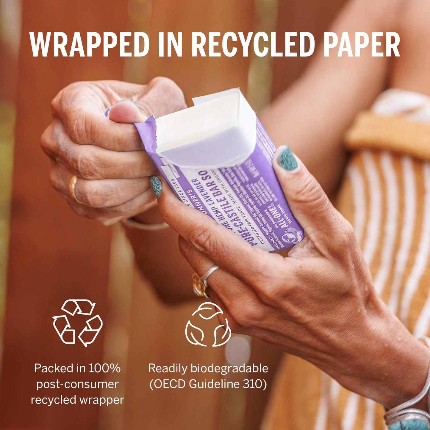 Dr. Bronner's Pure-Castile Magic Bar Soap - Made with Regenerative Organic Certified Oils - For Face, Body, Hair- Gentle on Sensitive Skin - Vegan Soap Bars for Men & Women - Lavender, 2 Pack, 5oz