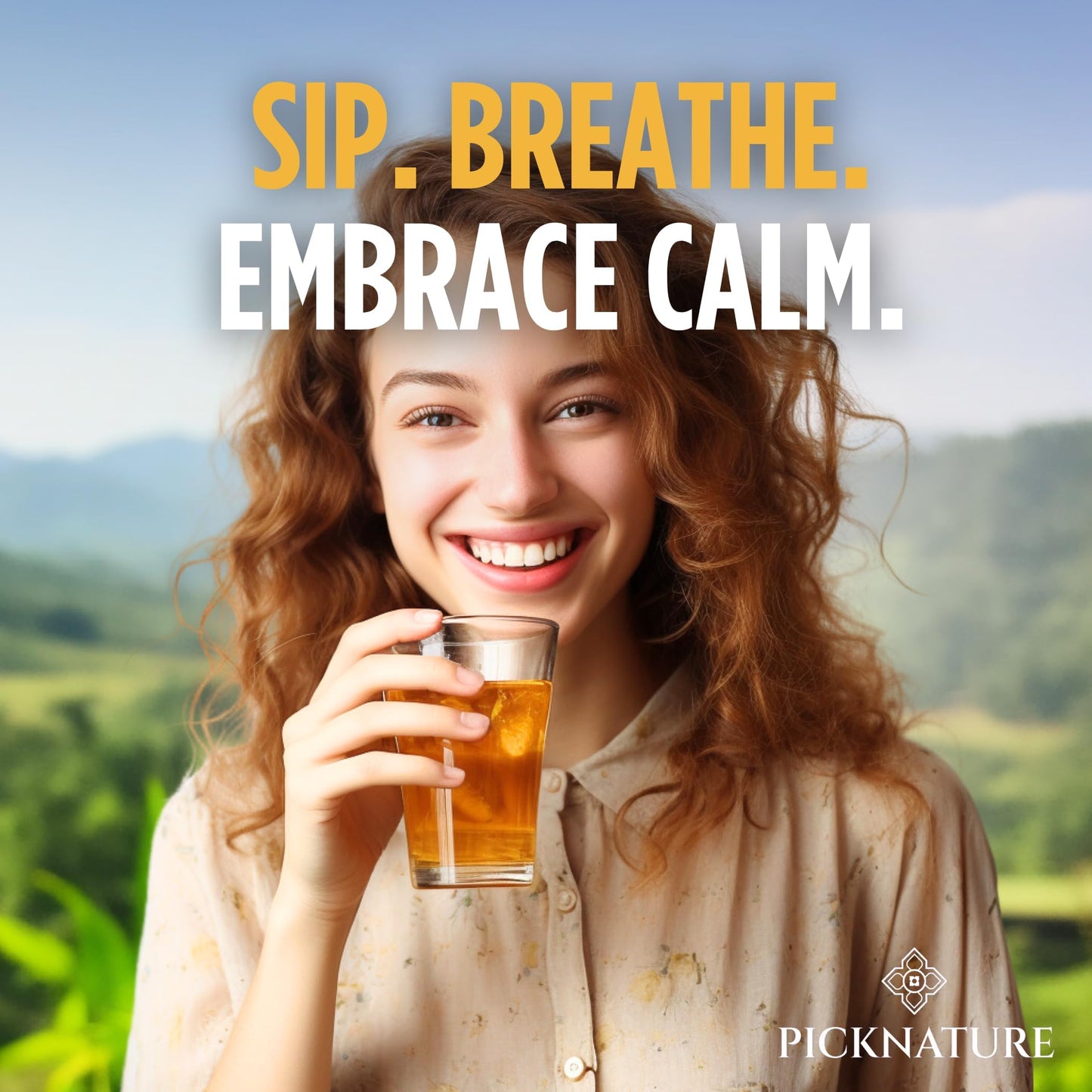 PICKNATURE USDA Organic Happy Tummy Tea - Digestive tea with Lemongrass, Turmeric, Ginger tea Freshly Picked from Thailand| 30 tea bags (100+ Cups) | Herbal Tea Gifts