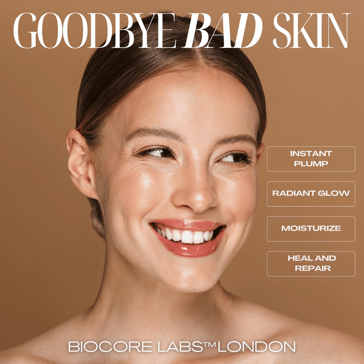 Advanced 3 IN 1 SNAIL MUCIN SUPER SERUM infused with FACELIFT Peptide by BIOCORE LABS™ Plumping,Moisturizing,Healing Serum for face 100ml 3.38 FL. OZ.