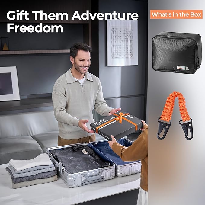 Apex Series Vacuum Bags for Travel Luggage, 180° Open, Reusable Compression Bags for Carry On Suitcases and Backpack, Vacuum Seal Packing Cube for Cloth (1Medium No Pump)