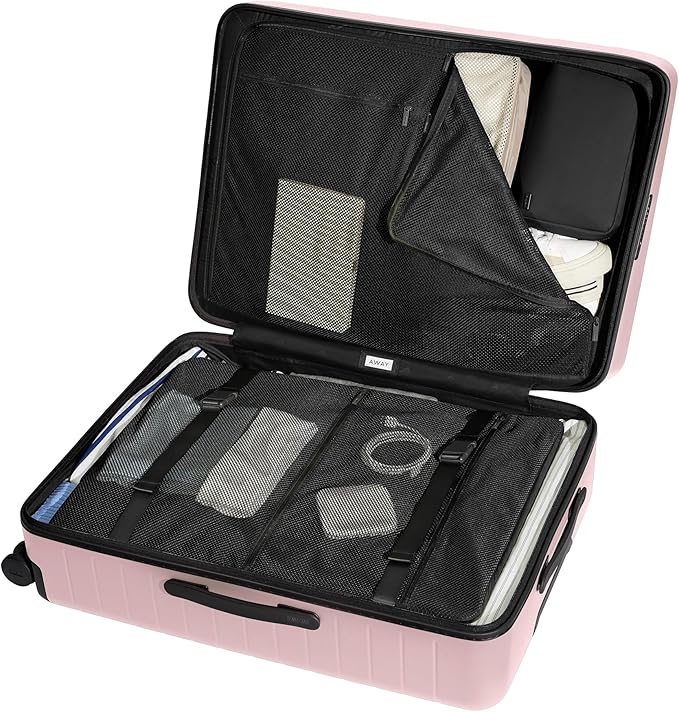 Away Large Checked Luggage, 29 Inch Hardside Suitcase with Spinner Wheels, Lightweight & Durable, TSA Lock, Blush Pink