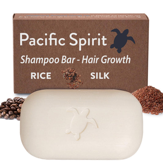 Pacific Spirit Rice Shampoo Bar for hair growth. For all types of thinning Hair (curly too) - rice scent - Volumizing, Mositurizing and conditioning - SLS & cruelty free 3.53oz (value size)