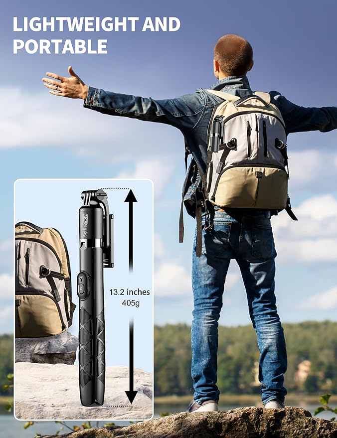Aluminum 71" Phone Tripod with Remote, Extendable & Compatible with iPhone 15/14/13/Android/Camera