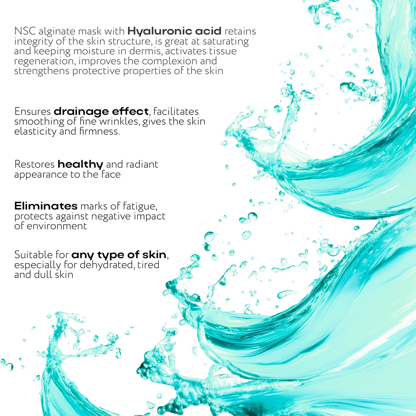 Name Skin Care Alginate Powder Face Mask with Hyaluronic Acid - 2.2lb, 40 Applications - Peel Off Korean Beauty Natural Fascial Skincare - Hydrating Moisturizing Exfoliating Brightening Peeling Kit