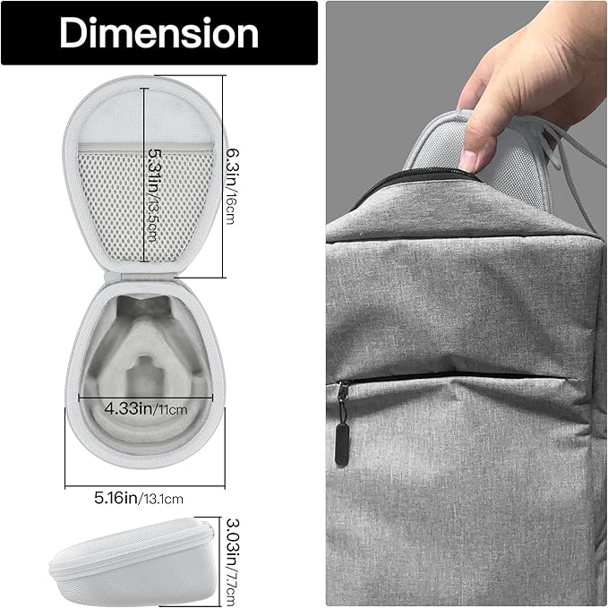 co2CREA Hard Case for SHOKZ New OpenRun Pro 2/1/Mini, OpenRun Standard/Mini, OpenMove, OpenSwim Pro, OpenSwim, Compatible with All SHOKZ Open-Ear Bone Conduction Sport Headphones, White Case