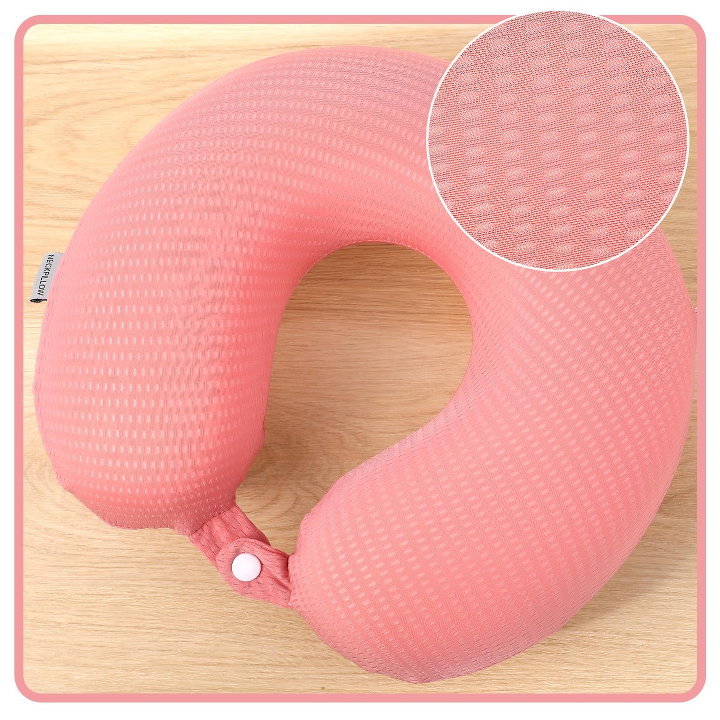 Travel Pillow Cover Neck Pillow Covers With Zipper Travel Pillow Case Replacement Cover Travel U Neck Pillow Case Cover Soft Smooth Neck Pillow Cover Stripe Travel Comfort Travel Accessories(pink)