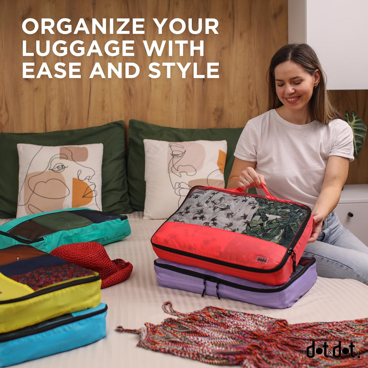 Large Compression Packing Cubes for Travel - 5 Pcs set of Packing Cubes Compression, Carry on Suitcase Organizer Bags - Travel Cubes Organizer Bags for Luggage