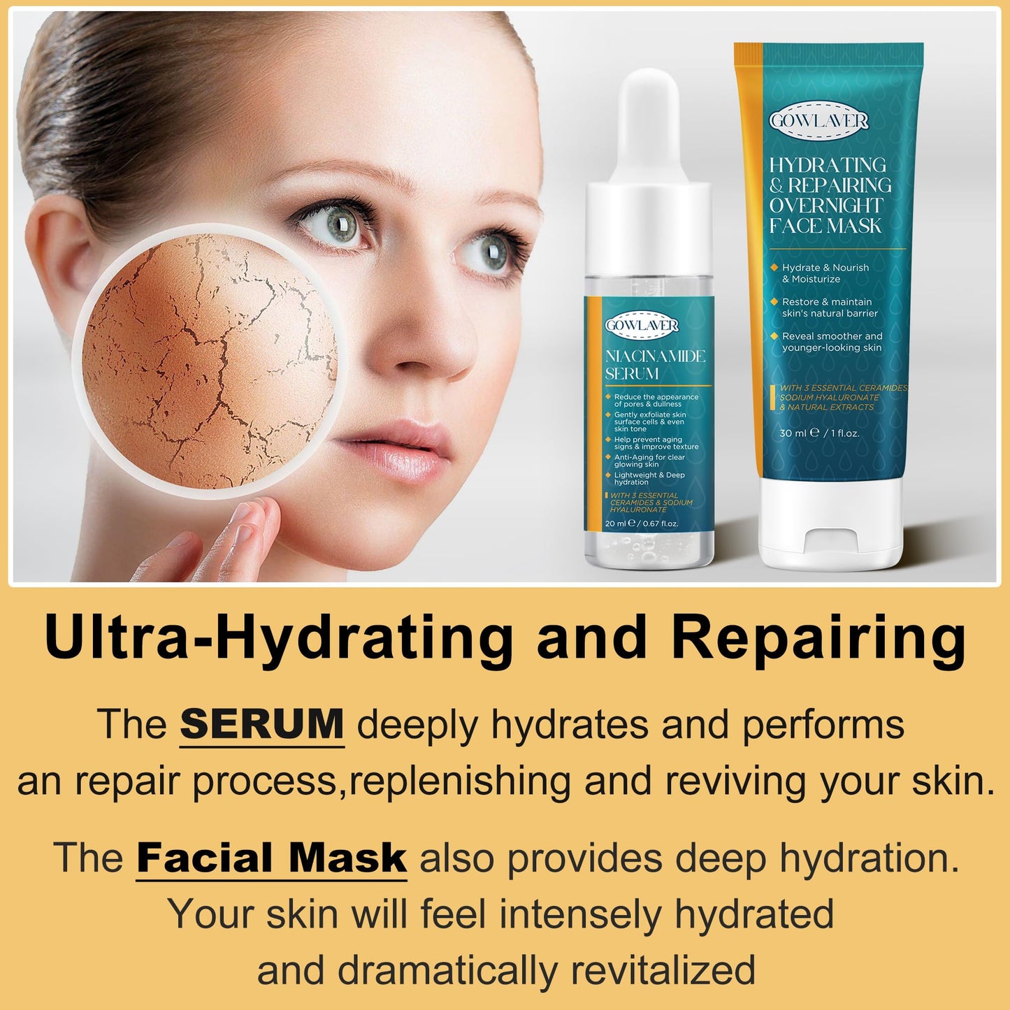 Skin Care Set for Teens Women,Anti-Aging Deeply Hydrates Repairs Skincare Gift Set for All Skin,Facial Skin Care Products Routine Kit Christmas Beauty Gift Set for Women