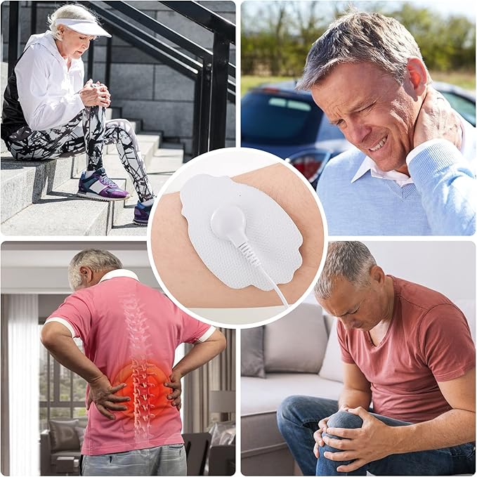 20 Pieces TENS Unit Replacement Pads - Universal 3.5mm Snap-on TENS Electrode Pads Advanced Carbon Film Electrodes for Enhanced Pain Relief and Muscle Stimulation