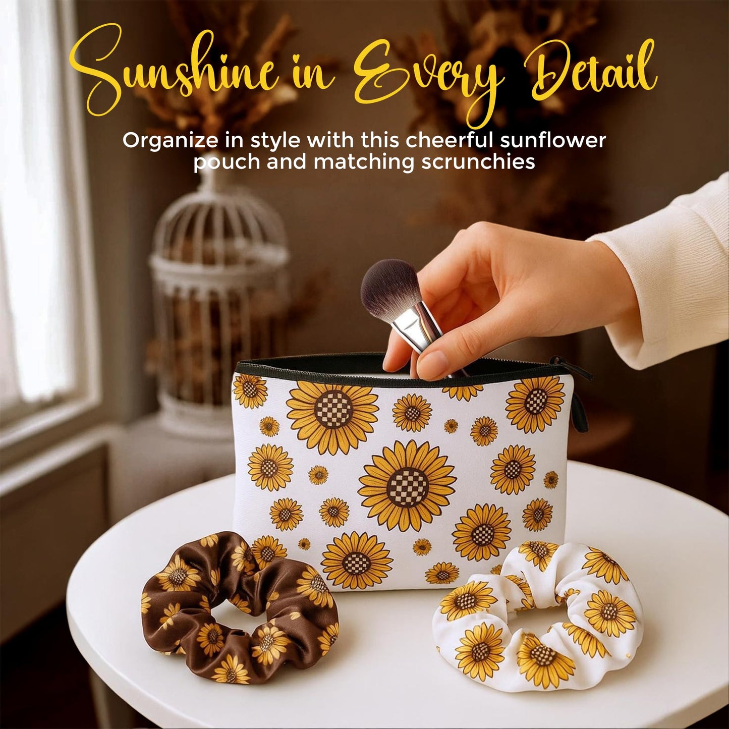 18Pcs Sunflower Gifts for Women - Unique Gift Basket Set - Birthday Gifts for Women, Best Friend, or Sister - Sunshine Box Care Package, Get Well Soon, Thinking of You, Friendship Basket