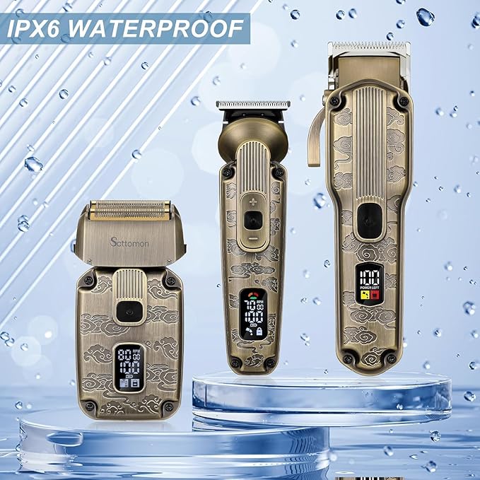 Beard Trimmer Kit Hair Clipper Set Professional Electric Foil Shaver Razor for Men Haircutting Machine for Barber Clippers and Trimmers Grooming Kit Nose Body Hair Trimmer