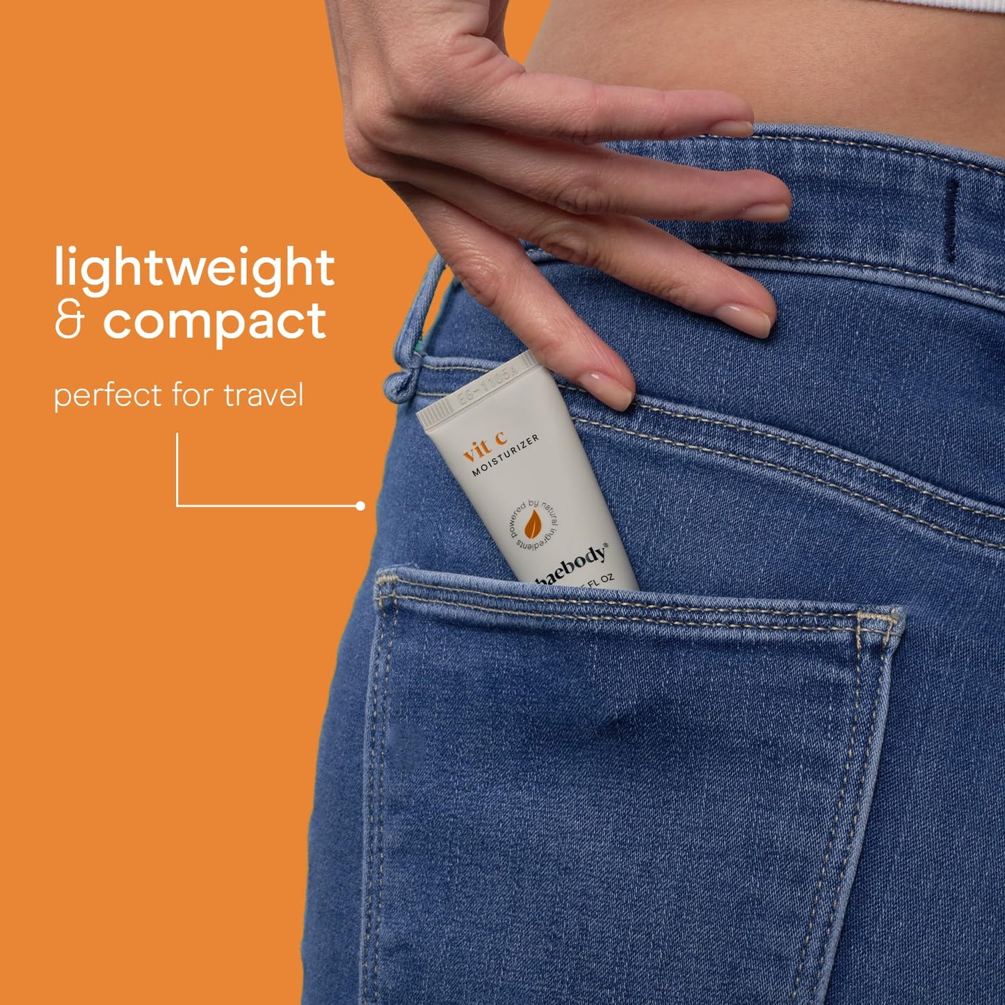 Baebody Made in USA Vitamin C Face Moisturizer - Travel Size Brightening Vitamin C Cream Moisturizer with Jojoba Oil - Anti Aging and Hydrating (0.5 fl oz/15 ml)