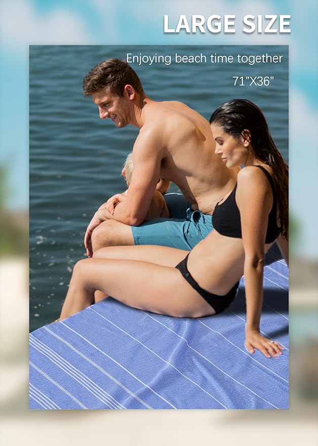 6 Packs Oversized Turkish Beach Towels Set Vacation Essentials Bulk Extra Large Sand Free Quick Dry Clearance Swim Bath Camping Pool Towel Travel Blanket Adult Cruise Accessories Vacation Stuff