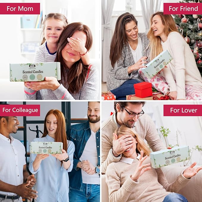 3 Pack Scented Candles Gifts for Women, 2.5 oz Aromatherapy Candles for Home Scented, Natural Soy Candles with Floral Scents, Portable Small Jar Candles Set Gifts for Birthday, Mother's Day