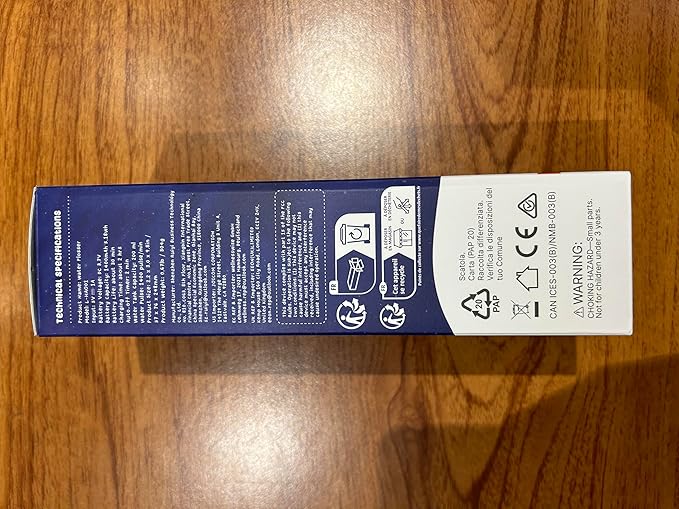 Kids Water Flosser Blue, Rechargeable Oral Irrigator for Kids Aged 6+, 4 Modes, 3 Jet Tips, Fun Stickers, Safe and Gentle Oral Care