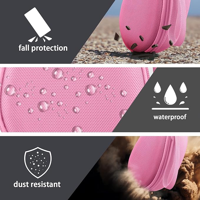 co2CREA Hard Case for SHOKZ New OpenRun Pro 2/1/Mini, OpenRun Standard/Mini, OpenMove, OpenSwim Pro, OpenSwim, Compatible with All SHOKZ Open-Ear Bone Conduction Sport Headphones, Pink Case