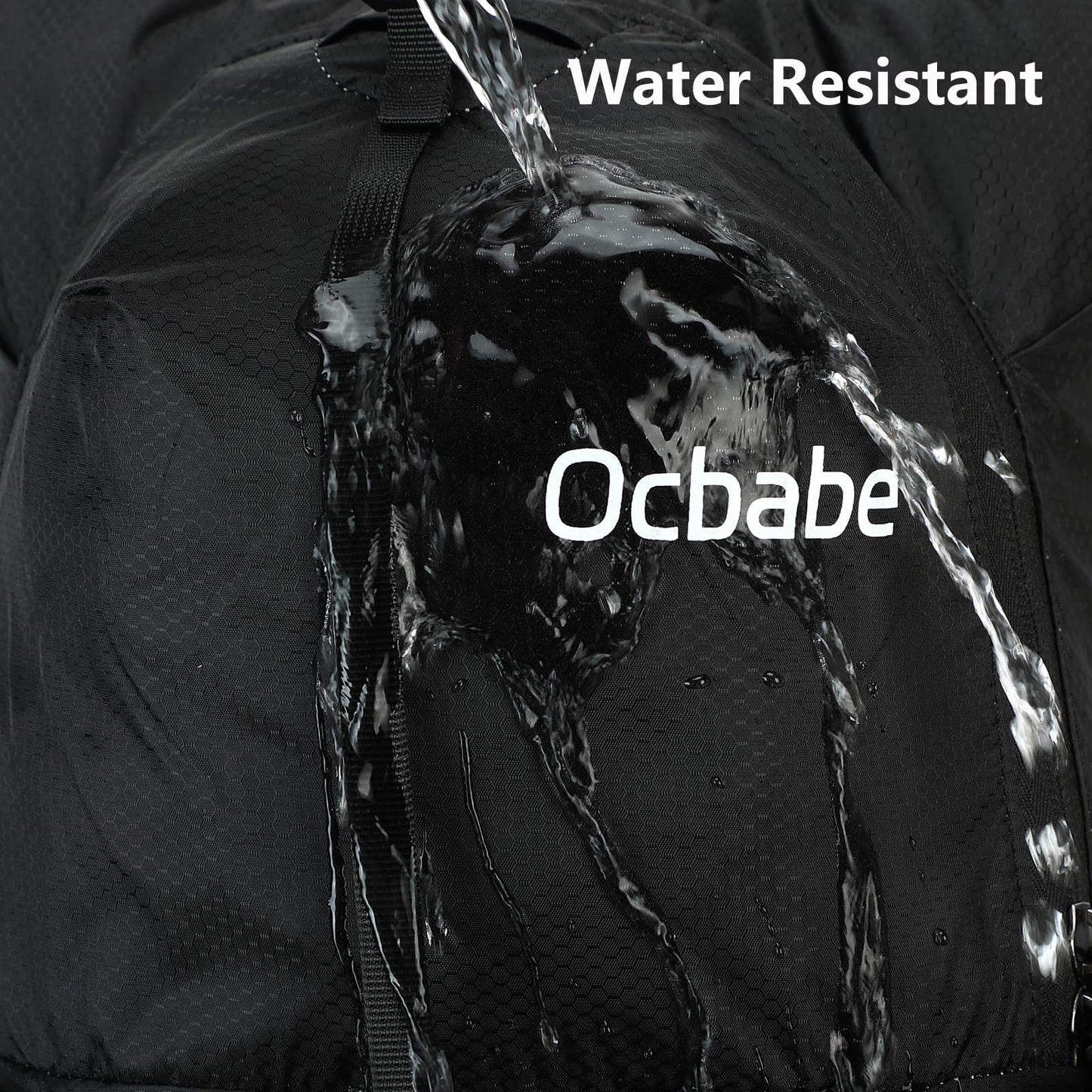 Ocbabe 15L Small Packable Lightweight Backpack Hiking Daypack Water Resistant Foldable Outdoor Camping Travel Bag for Women Men Black