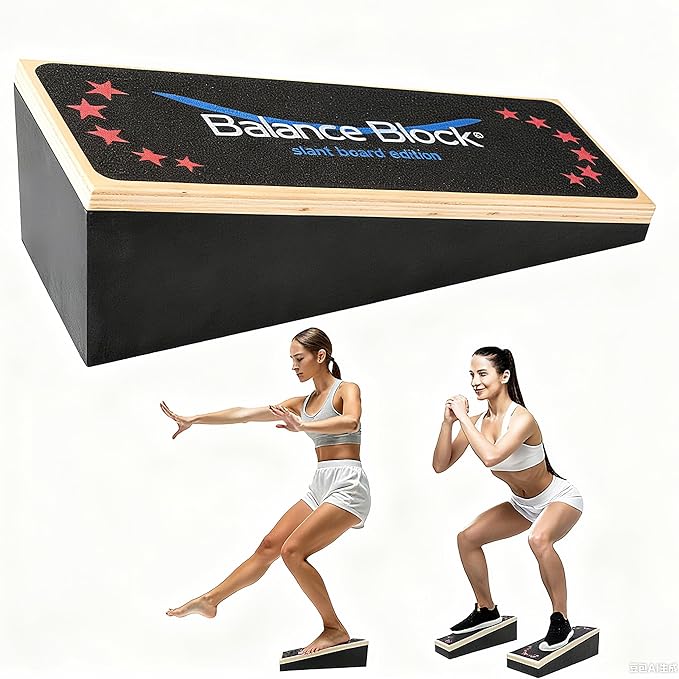 Balance Blocks 2-in-1 Slant Board – 2 Pcs for Ankle and Calf Stretching Physical Therapy, Portable Balance Trainer for Core Strength, Stability, and Athletic Performance