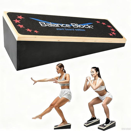 Balance Blocks 2-in-1 Slant Board – 2 Pcs for Ankle and Calf Stretching Physical Therapy, Portable Balance Trainer for Core Strength, Stability, and Athletic Performance