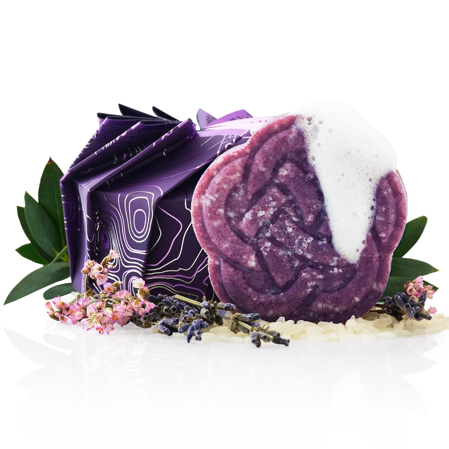 Viori Purple Shampoo Bar - Handcrafted with Longsheng Rice Water & Natural Ingredients - All Natural Shampoo Bar - Neutralizes Brassy Tones In Blonde Hair
