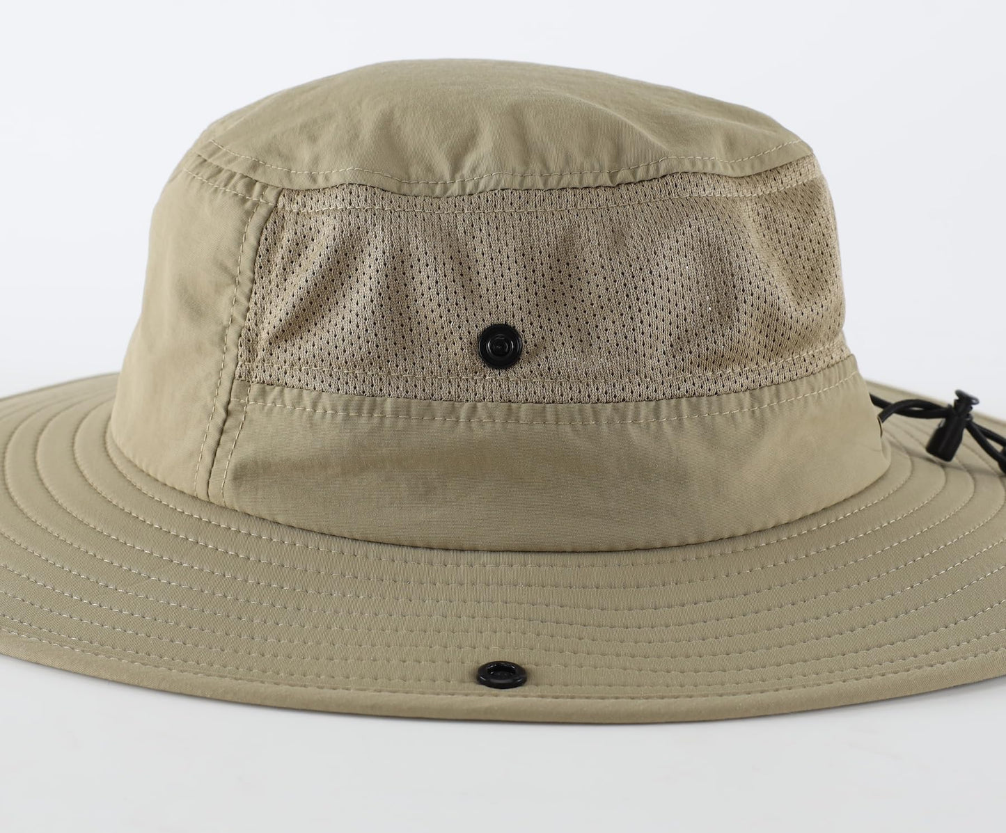 Home Prefer UPF50+ Mens Sun Hat Wide Brim Womens UV Protection Beach Bucket Hat Airy Fishing Hat Hiking Snap Up Cowboy Hat (Light Vert Khaki)