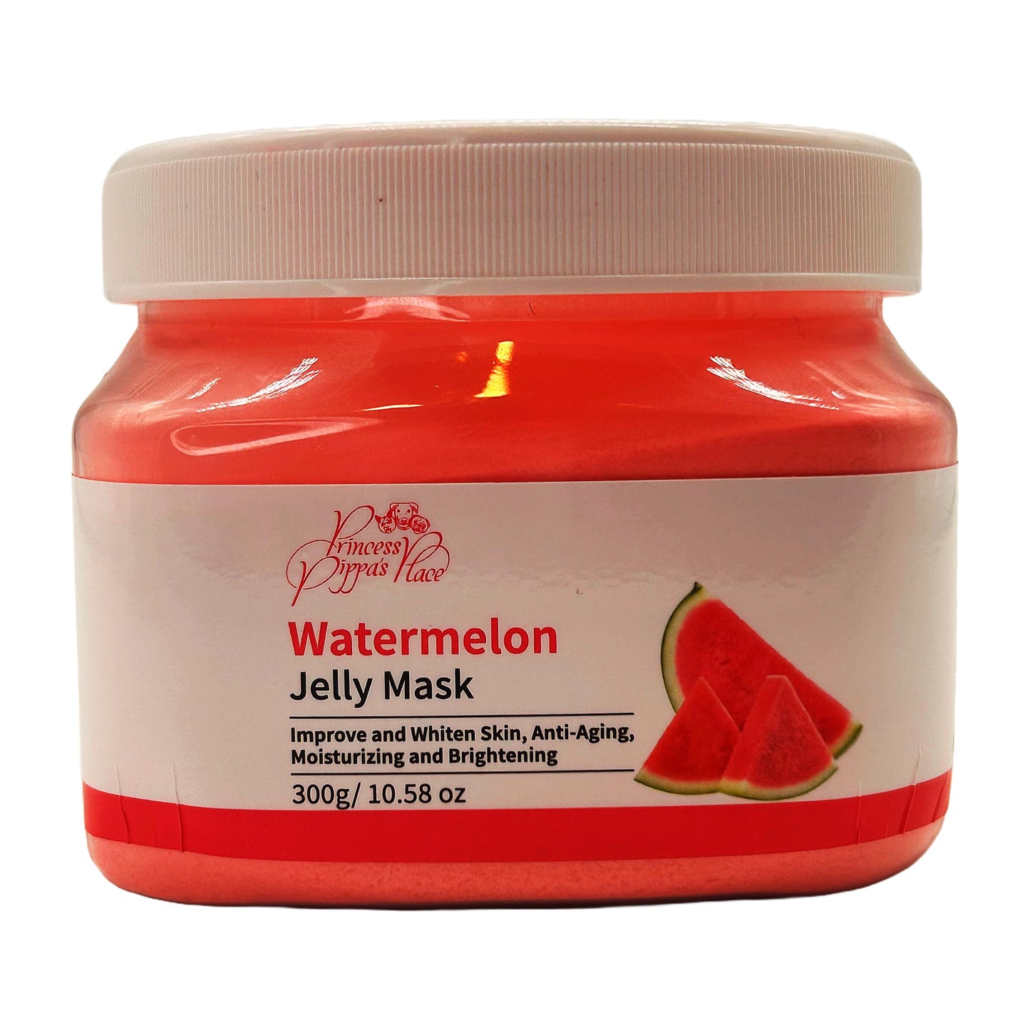 Generic Princess Pippa's Place Watermelon Jelly Mask Powder - Jelly Face Mask Peel Off- Hydrating, Moisturizing, Anti-Aging Jelly Mask for Face Glowing and Radiant Skin- 300G/10.58 Oz, Red