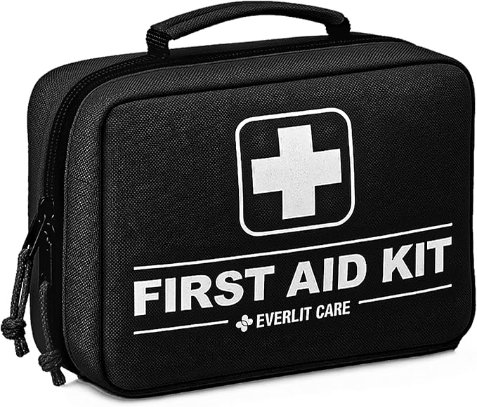 380 Pcs First Aid Kit All-Purpose Medical Essential Kit for Cuts, Scrapes, Burns, Emergency Preparedness | for Home, Office, Car, Travel, Camping, Outdoor (Black)