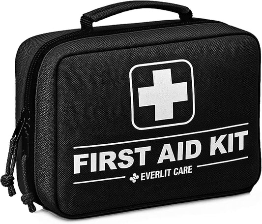 380 Pcs First Aid Kit All-Purpose Medical Essential Kit for Cuts, Scrapes, Burns, Emergency Preparedness | for Home, Office, Car, Travel, Camping, Outdoor (Black)