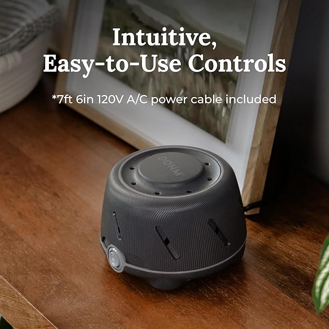 Yogasleep Dohm (Charcoal) The Original White Noise Machine, Relaxing Natural Sound from a Real Fan, Noise Cancelling for Office Privacy, Sleep Aid for Adults & Baby, Travel Size Pink Noise Machine