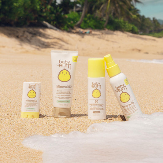 Sun Bum Baby Bum Mineral SPF 50 Roll-On Sunscreen - Vegan and Hawaii 104 Act Compliant (Without Octinoxate & Oxybenzone) - Broad Spectrum Moisturizing UVA/UVB - Roller Ball Sunscreen Lotion - Travel Size - 3 oz