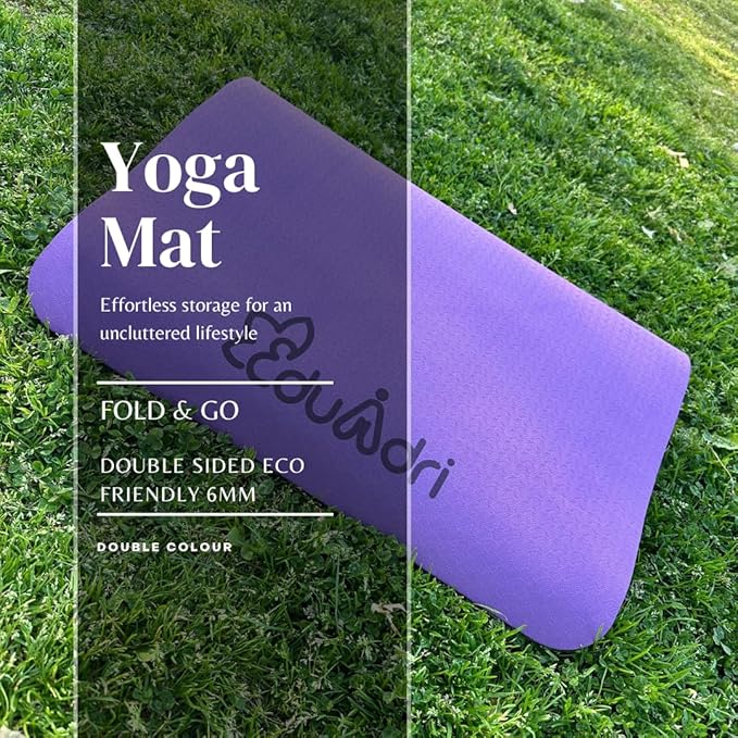 "Premium Extra Thick Yoga Mat With Strap-6mm Non-Slip,Eco-friendly,High-Density TPE,Ideal For Home,Gym, Perfect Exercise Mat for Pilates & Studio-72 L*24 W, Available In Rectangular & Arch Shapes"