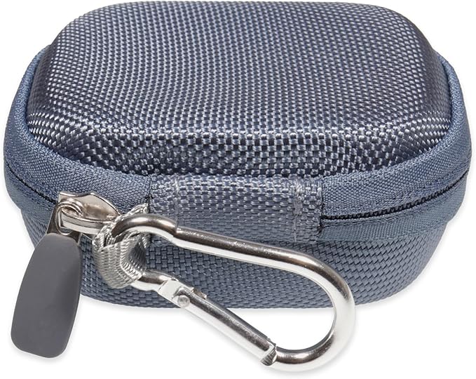 CaseSack Case for JLab Go Pop+,Go Air Pop, Air, Air Tones+/ Tones, JBuds Mini True Wireless Earbuds, Compact Organizer for The Charger case and Charger Cord (Stone Blue)