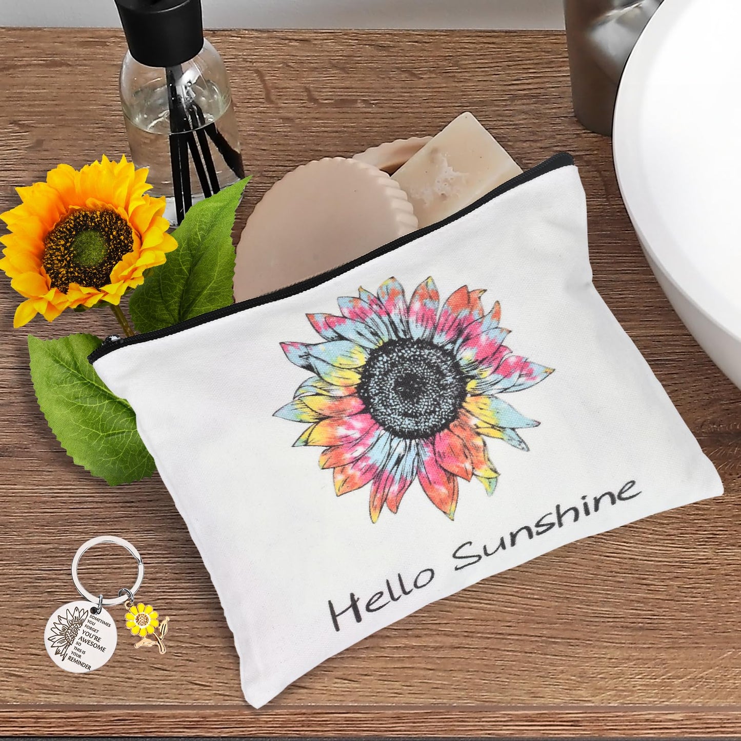 Birthday Gifts for Women, Get Well Soon Gifts Sending Sunshine Sunflower Gift Baskets, Self Care Gifts for Women Her Best Friends Bestie Sister Mom