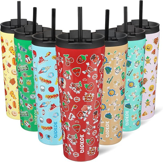 BJPKPK 26oz Tumbler With lid And Straw Stainless Steel Travel Coffee Mug Insulated Tumblers Cups,Passionate Red