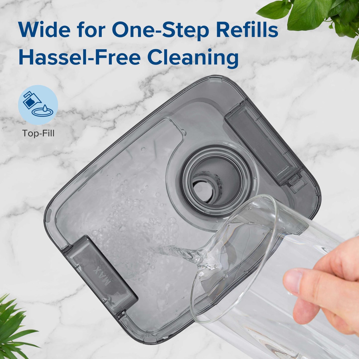 LEVOIT Classic300 Ultrasonic Top Fill Humidifier, Extra Large 6L Tank Last 60-Hour - Super Quiet, Easy to Use and Clean, 360° Rotation Nozzle, Simple Knob Control, Handle, Auto Shut Off, Gray